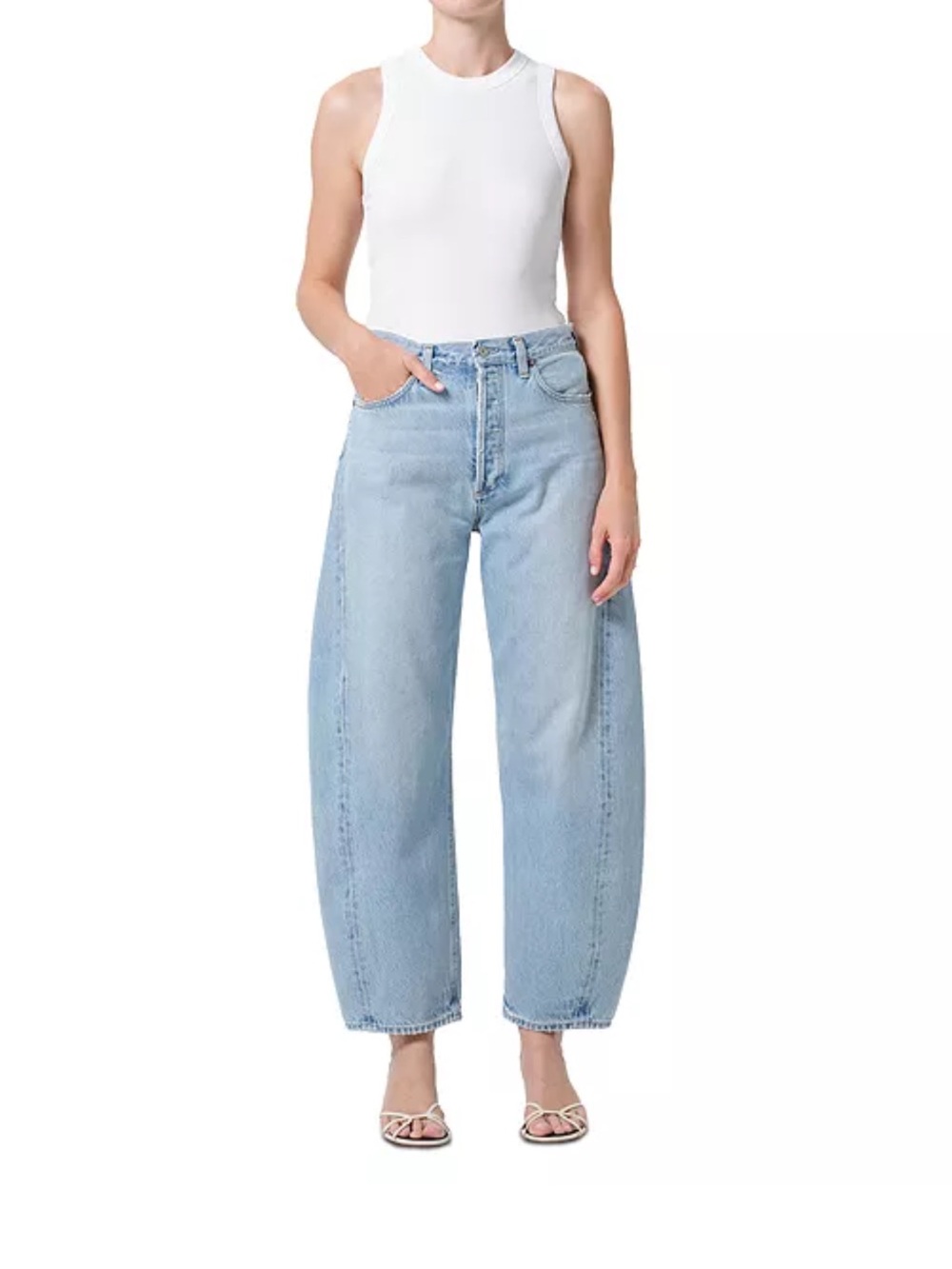 AGOLDE Luna Barrel Leg Jeans Light Wash Size 27